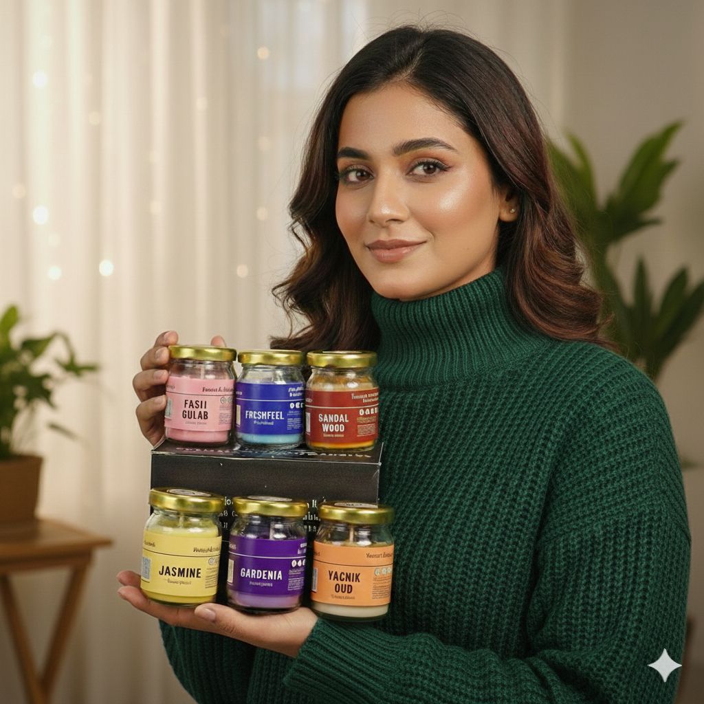 Scented Candles Pack Of 6